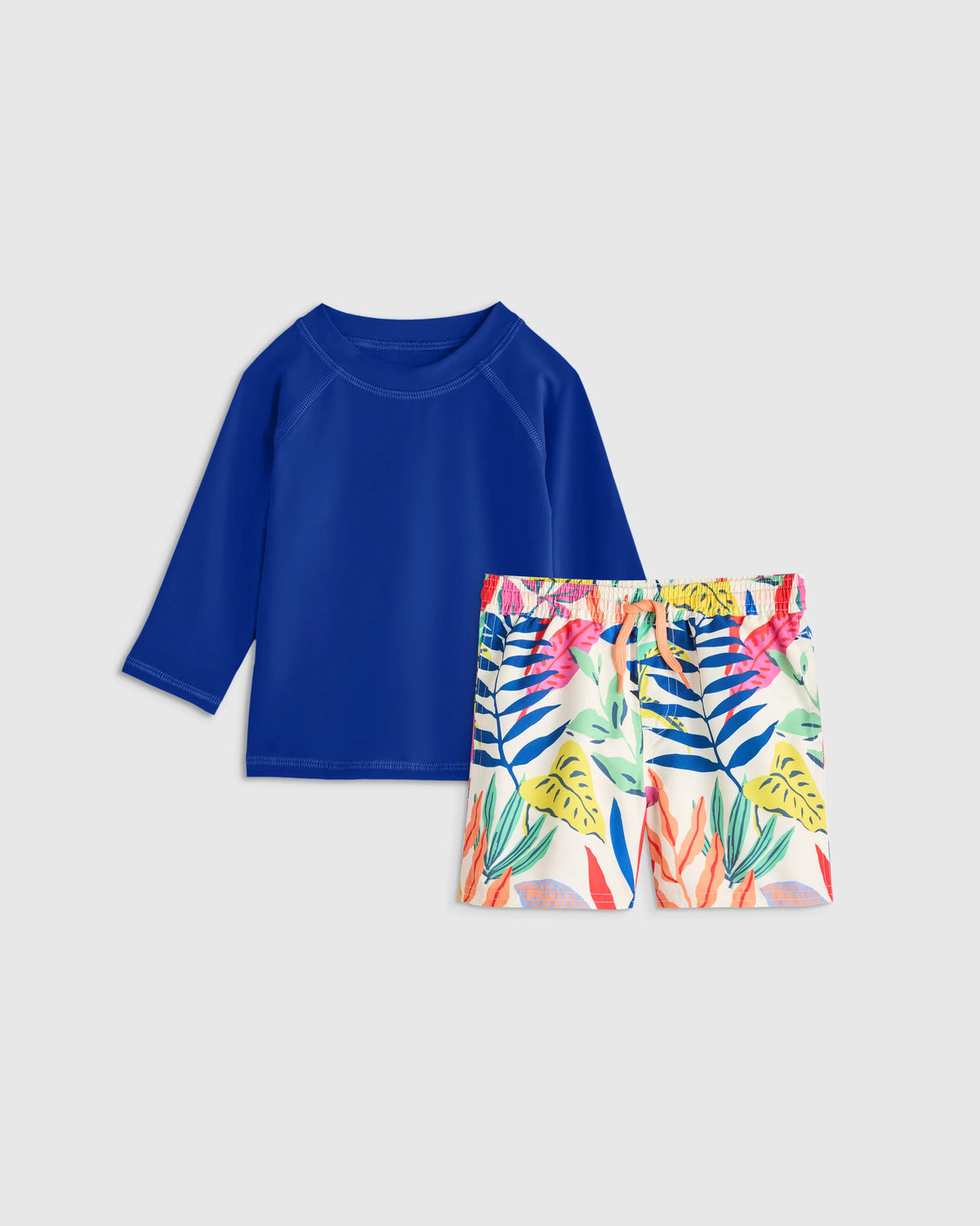 Swim Trunk and Rash Guard Set - 6-9M / Wavy Fish