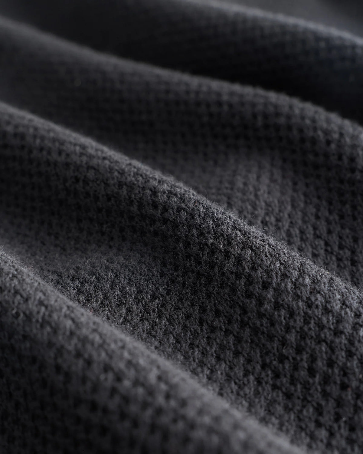 100% Organic Cotton Mesh-Stitch Button-Up Sweater Polo - XS / Speckled Beige