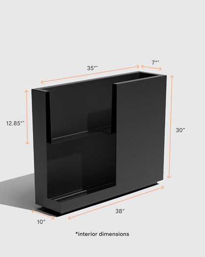 Block Series All Weather Rectangular Planter by Veradek - One Size / Black
