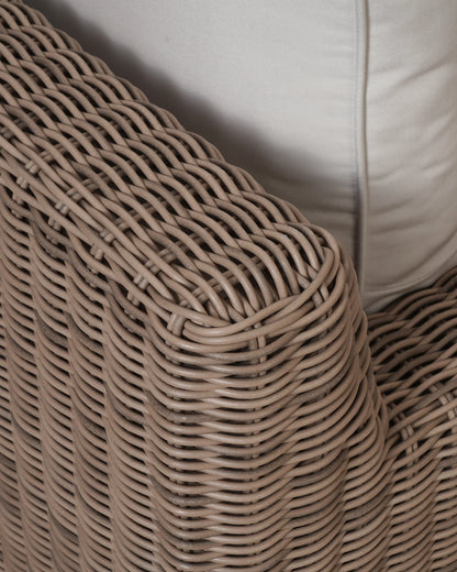 Classic All-Weather Wicker Outdoor Lounge Chair - One Size / Natural Weave