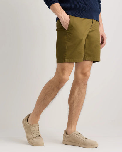 Organic Cotton Classic Stretch Chino Shorts - 7" - 30 / Stone