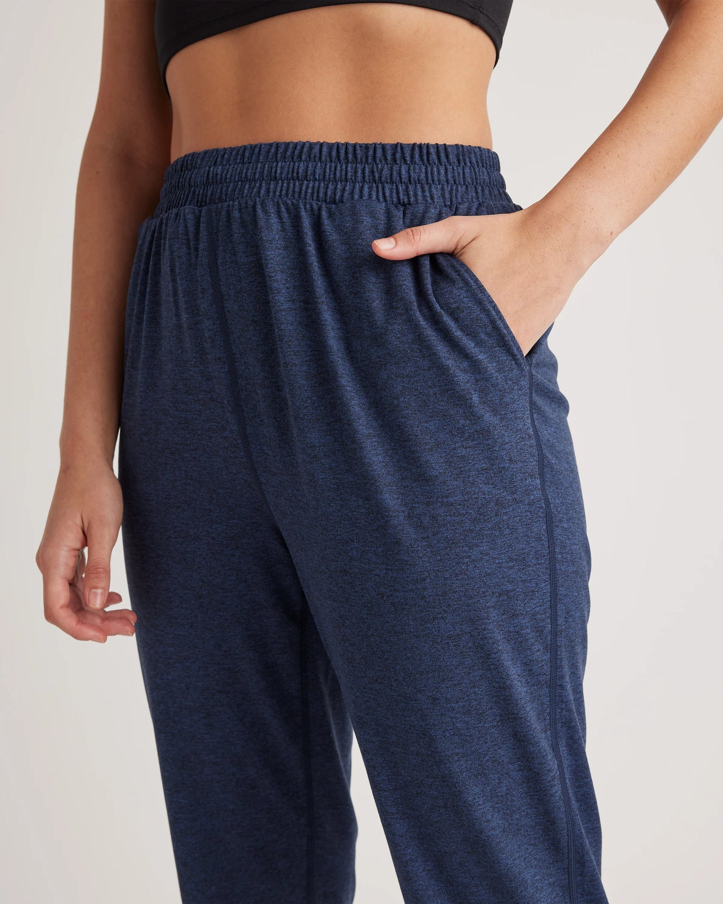 Flowknit High-Rise Boyfriend Joggers - XS / Heather Navy