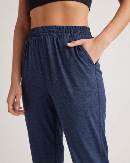 Flowknit High-Rise Boyfriend Joggers - XS / Heather Navy