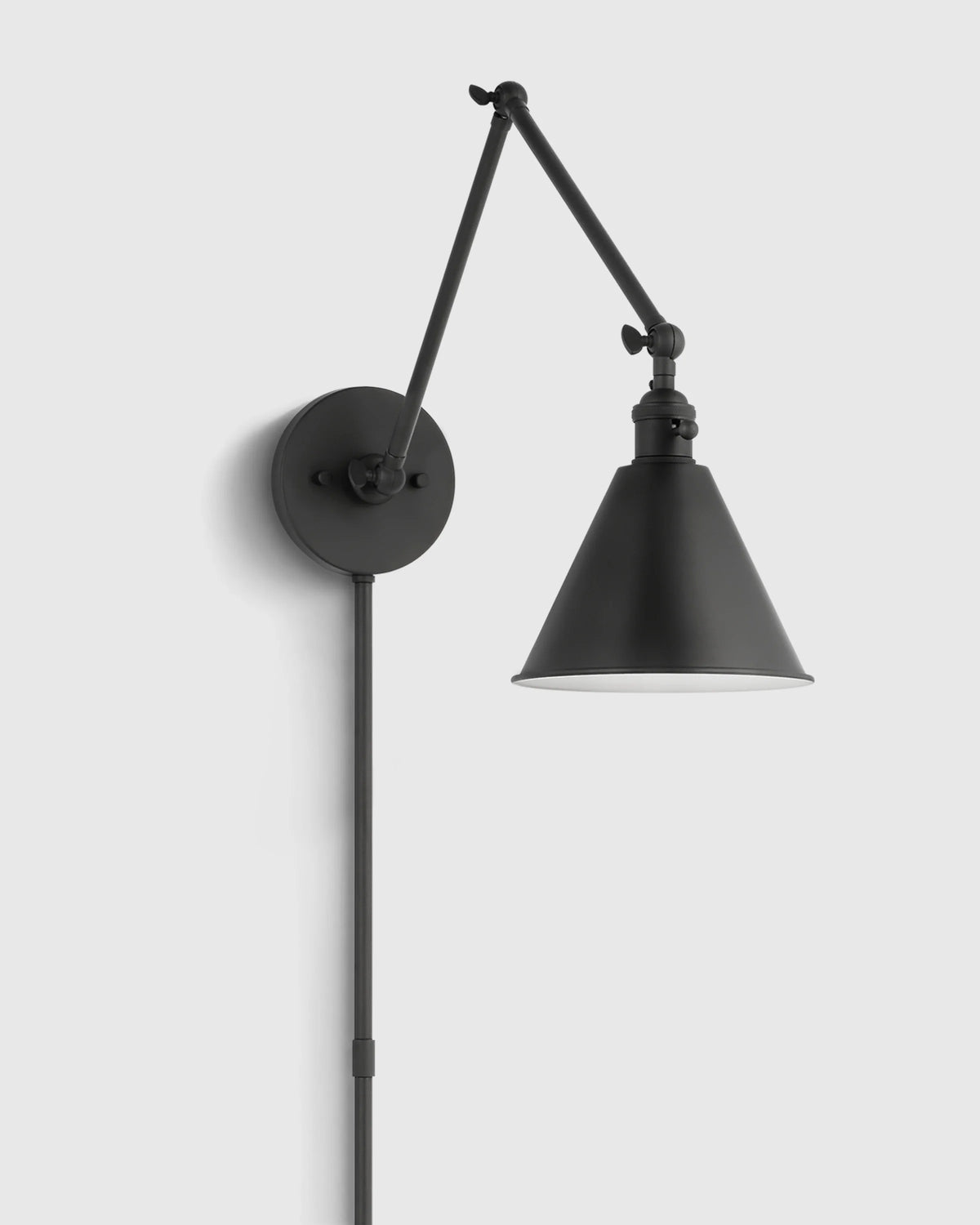 Articulating Double Arm Steel Wall Sconce - One Size / Silver