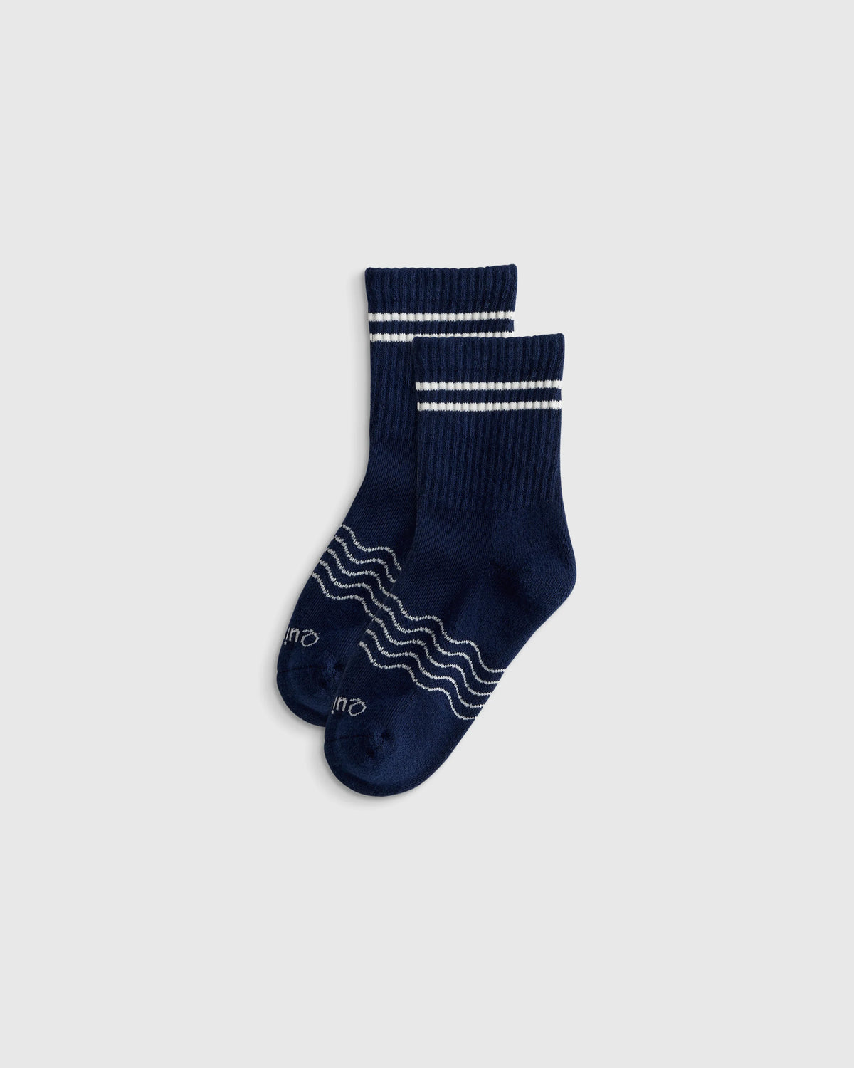 Kids Organic Cotton Quarter Crew Socks 8-Pack - S / White