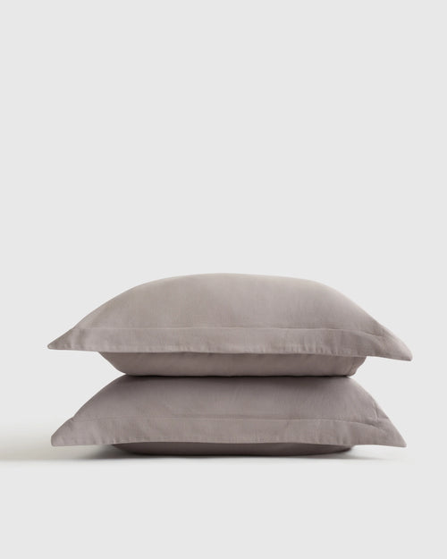 Luxury Organic Flannel Sham Set - Standard / Grey