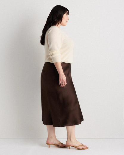 100% Washable Silk Skirt - 1X / Wine Tasting Red