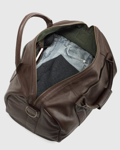 Nappa Leather Duffle Bag - One Size / Dark Brown