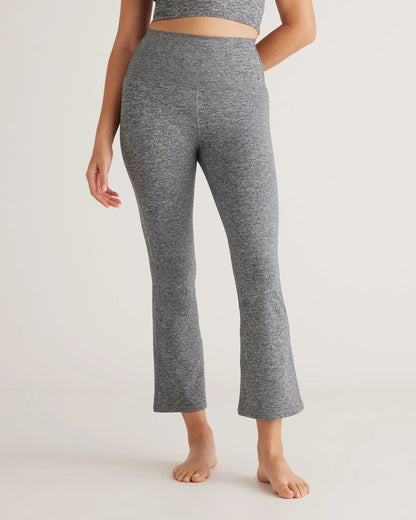 Ultra-Soft Cropped Bootcut Pants - XS / Heather Black