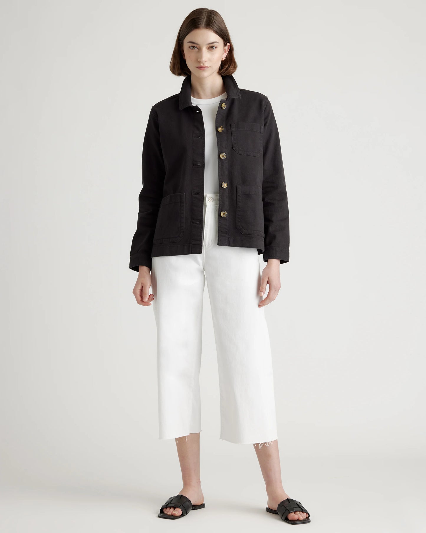 Organic Comfort Stretch Chore Jacket - XS / Vanilla