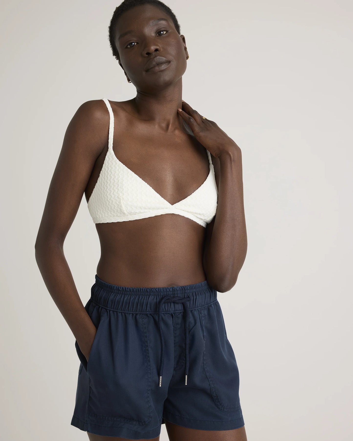 Vintage Wash Tencel Utility Shorts - XS / Moonstone Blue