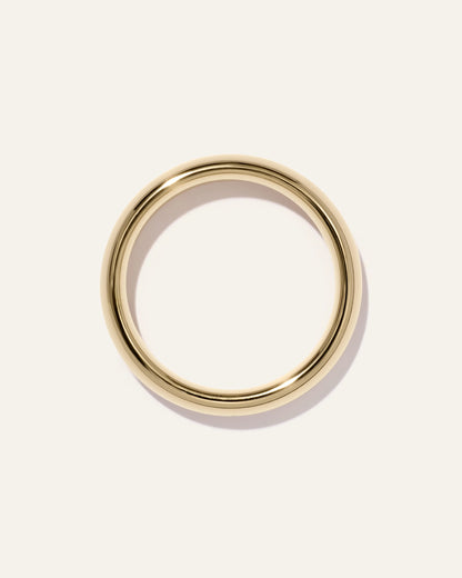 Tungsten Carbide Rounded Band - 7 / 24K Gold Plated