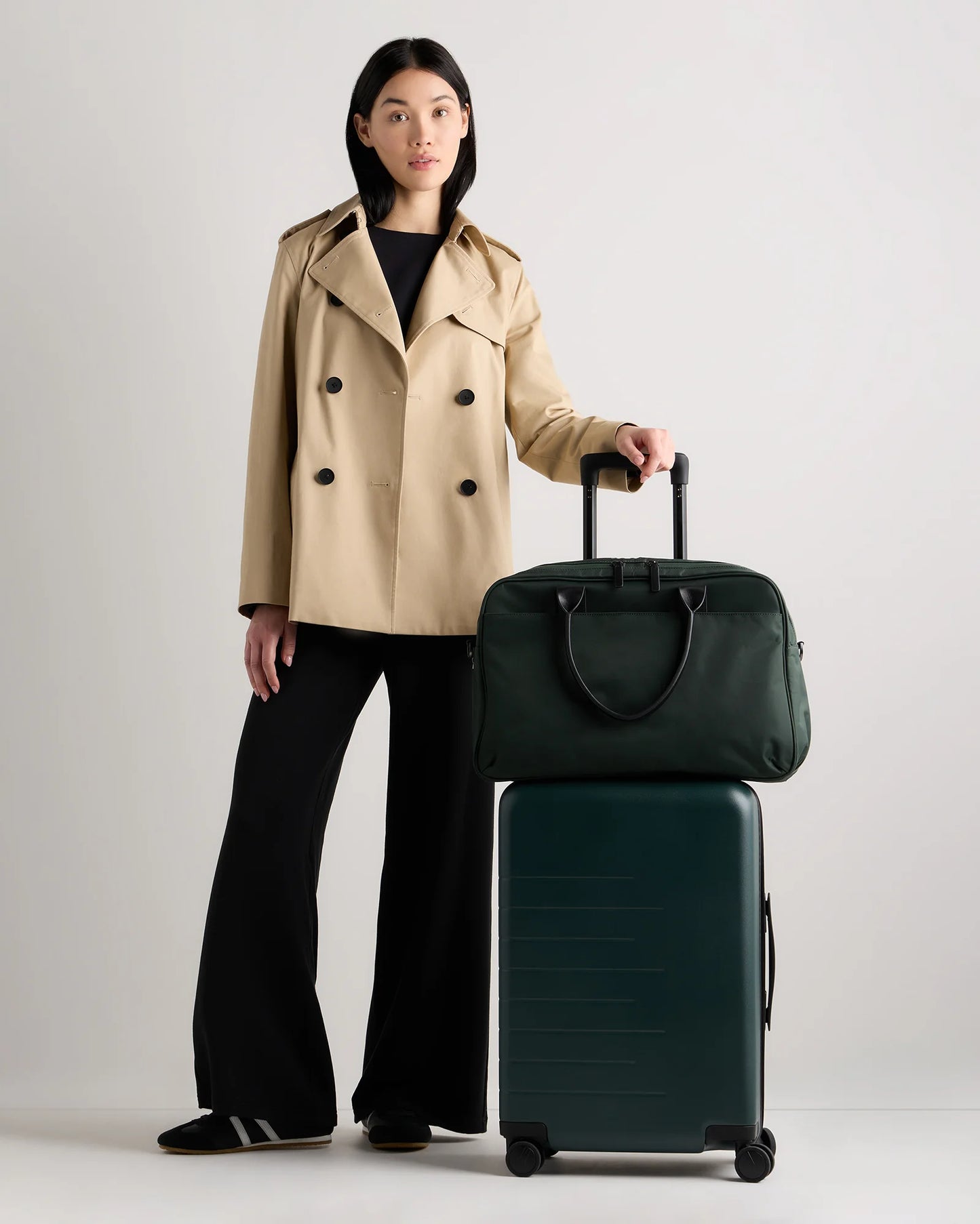 Voyage Nylon Split Travel Bag - One Size / Dark Green