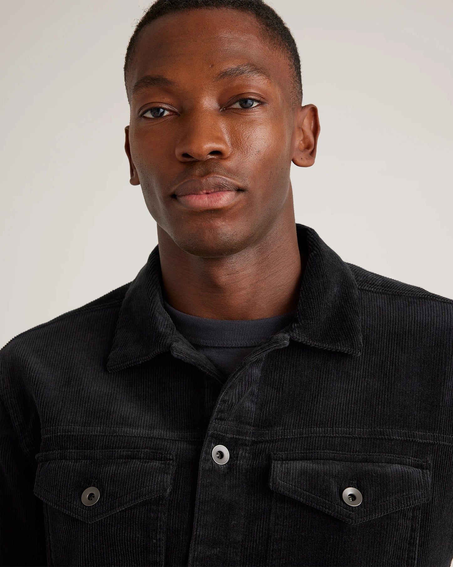 Organic Stretch Corduroy Trucker Jacket - S / Seaweed