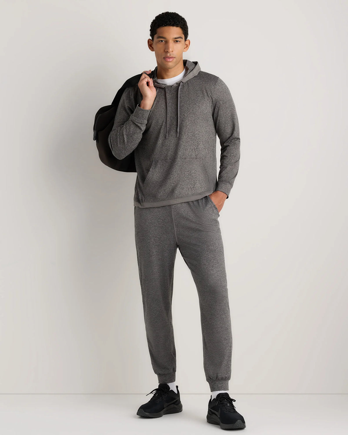 Flowknit Performance Hybrid Pullover Hoodie - S / Heather Green