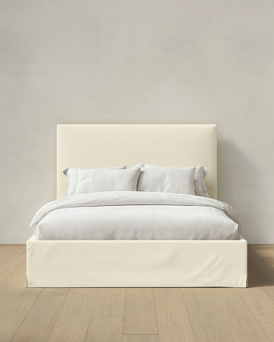Slipcover Bed in Performance Linen - Full / Ivory