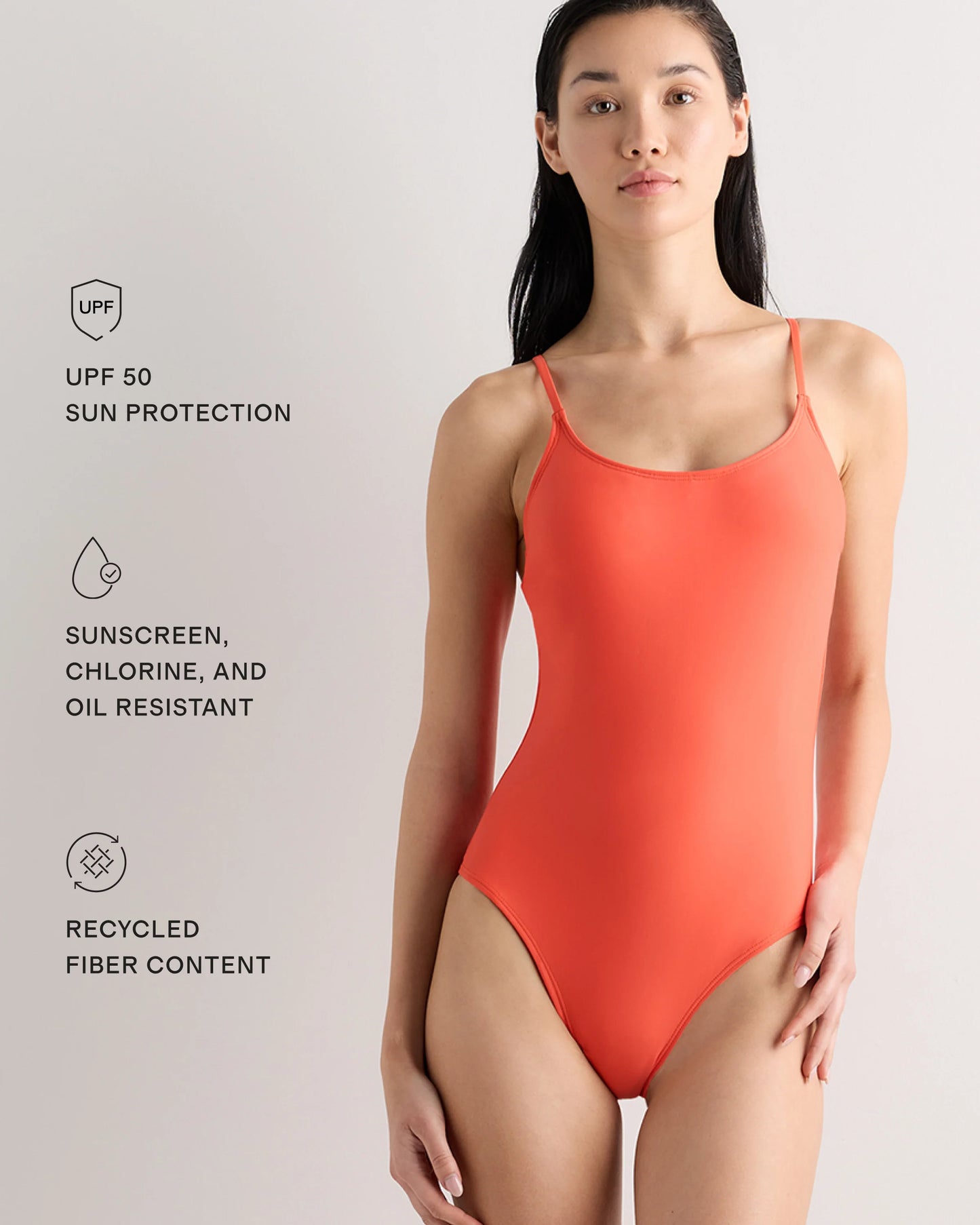 Italian Cami One-Piece Swimsuit - XS / Black