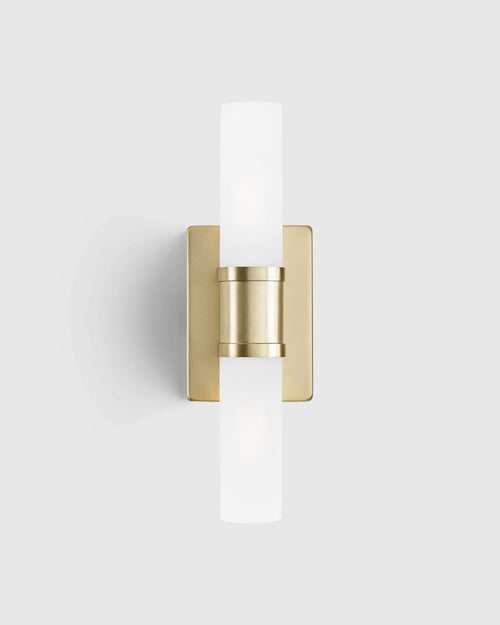 Cuff Glass Vanity Sconce - 16" / Brass