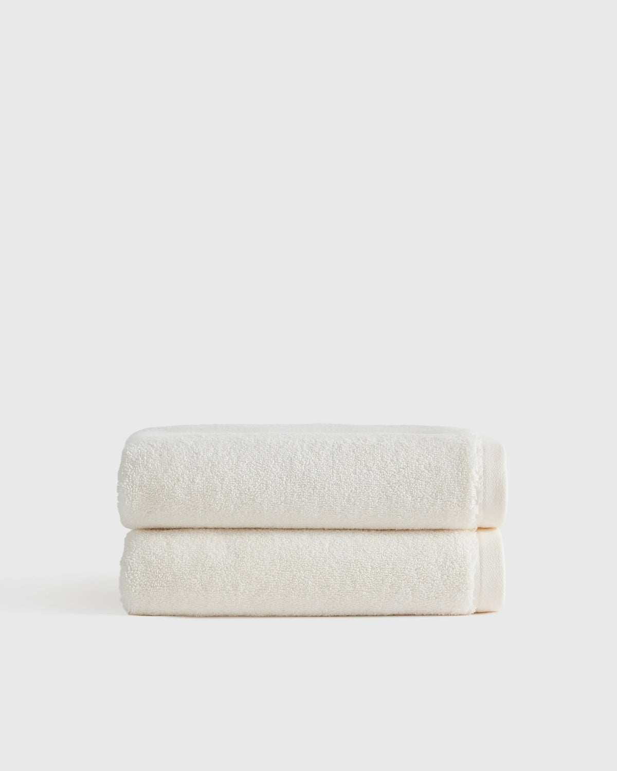 Plush Organic Turkish Cotton Hand Towel (Set of 2) - One Size / White