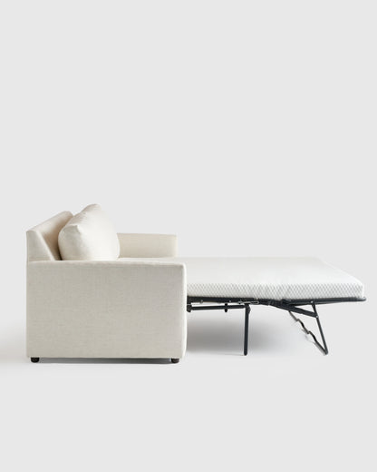 Brennan Sleeper Sofa in Performance Chenille Linen Blend - Queen / Snow