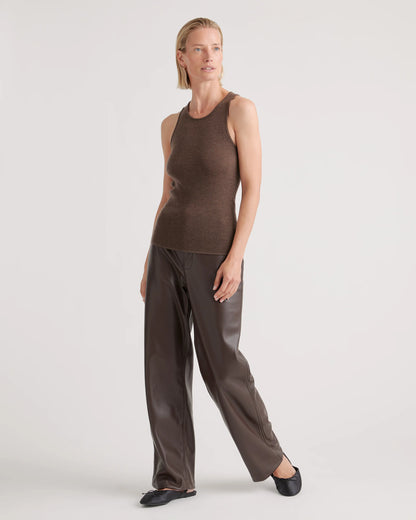 Featherweight Cashmere Ribbed Tank - XS / Charcoal
