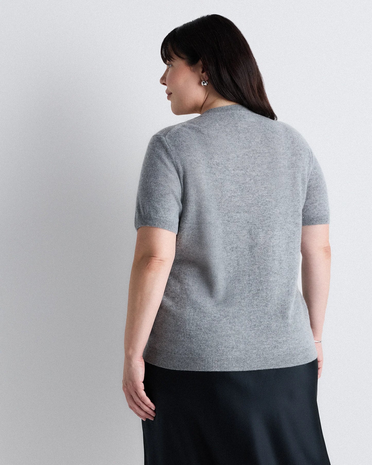 Mongolian Cashmere Tee - 1X / Heather Vintage Pink