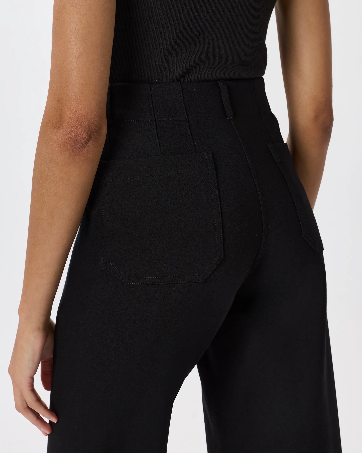 Ultra-Stretch Ponte Cropped Wide Leg Pants - 0 / Espresso