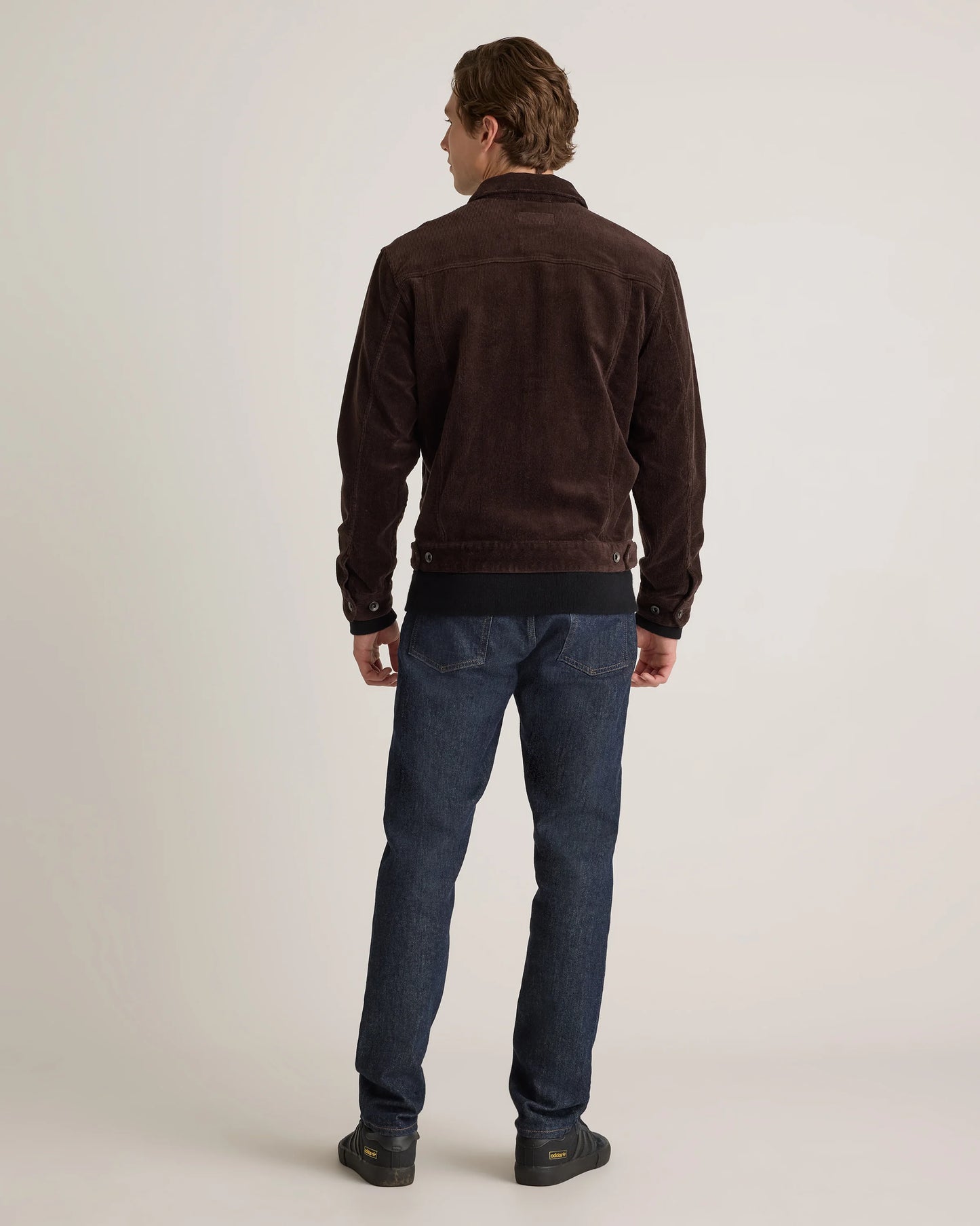 Organic Stretch Corduroy Trucker Jacket - S / Seaweed