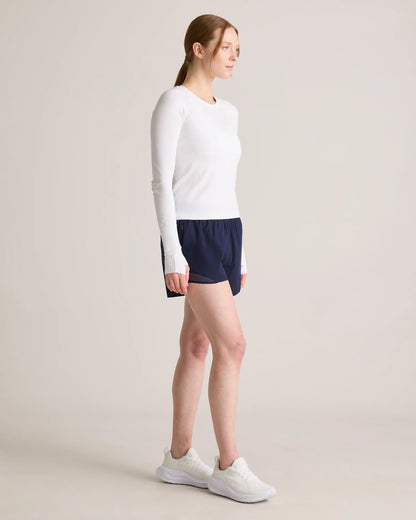 Seamless Waist-Length Long Sleeve Top - XS / Deep Navy