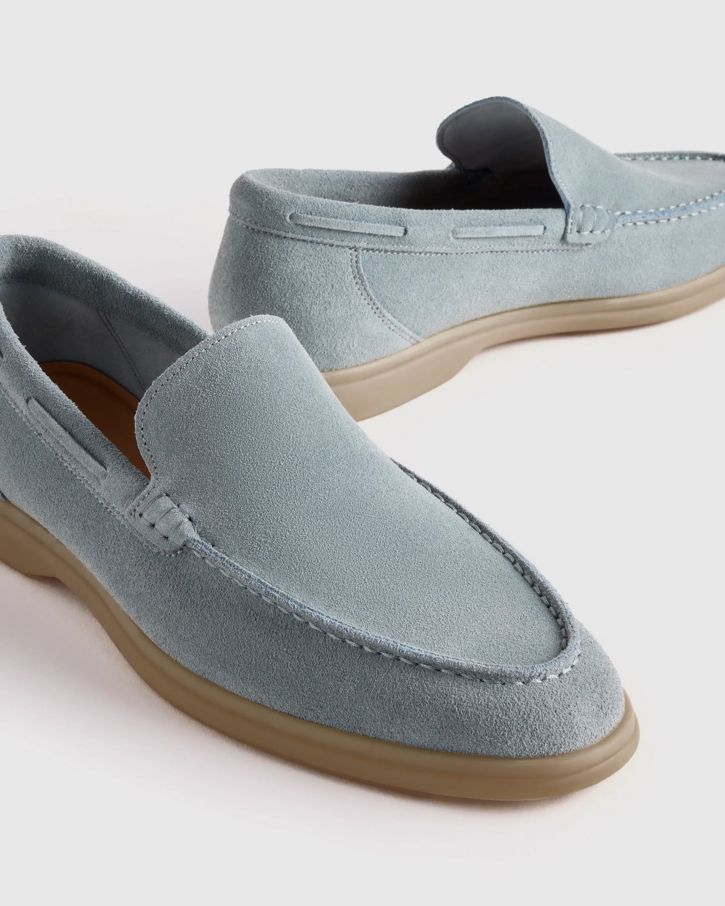 Soft Suede Mariner Loafer - 7 / Smoke