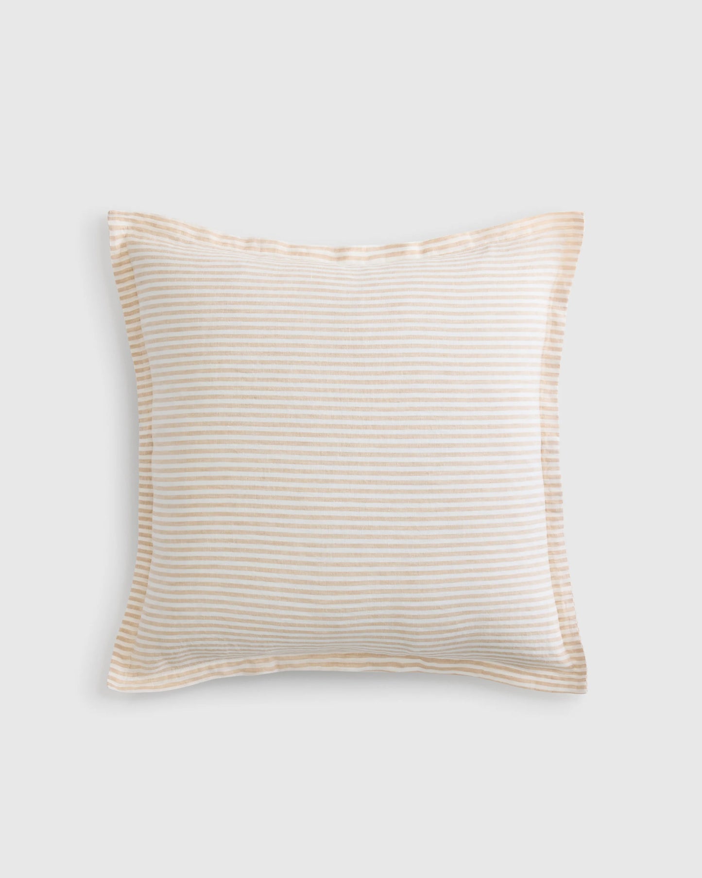 European Linen Stripe Euro Sham - Euro / Natural/White Stripe