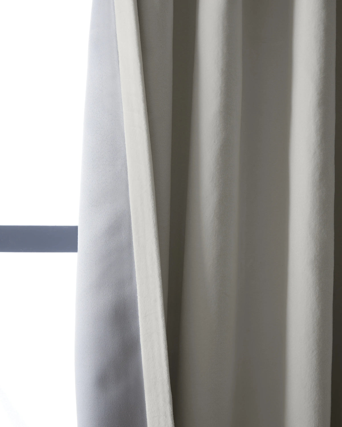 Cotton Velvet True Blackout Curtain - 48x84 / Ivory