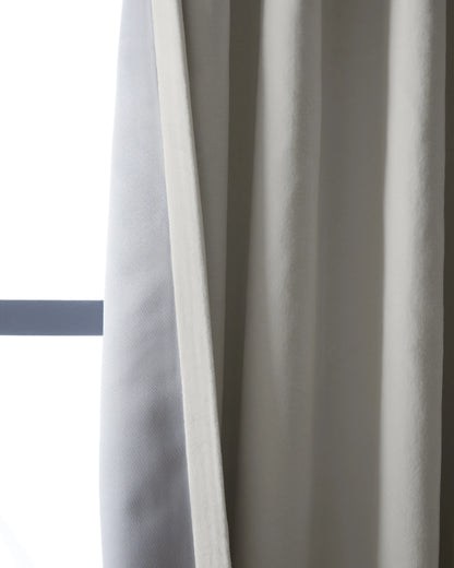 Cotton Velvet True Blackout Curtain - 48x84 / Ivory