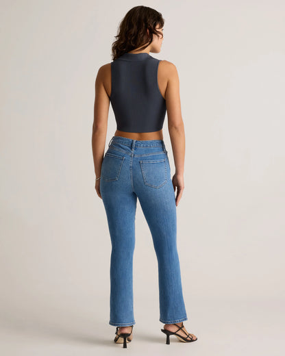 Bella Stretch Kick Flare Jeans - 24 / Deep Rinse