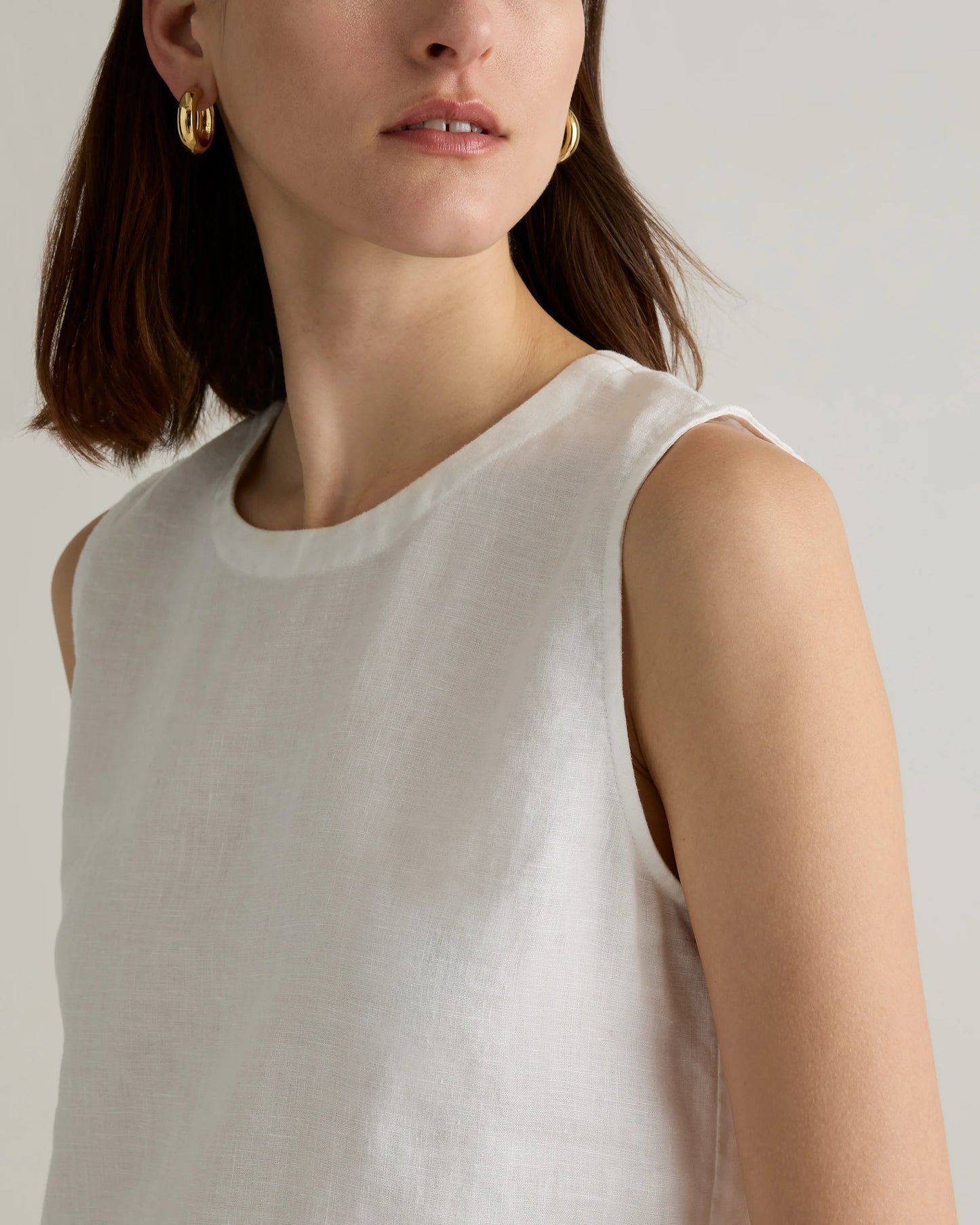 100% European Linen Tank - XS / Black
