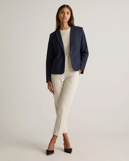 Italian Wool Tailored Blazer - XS / Navy