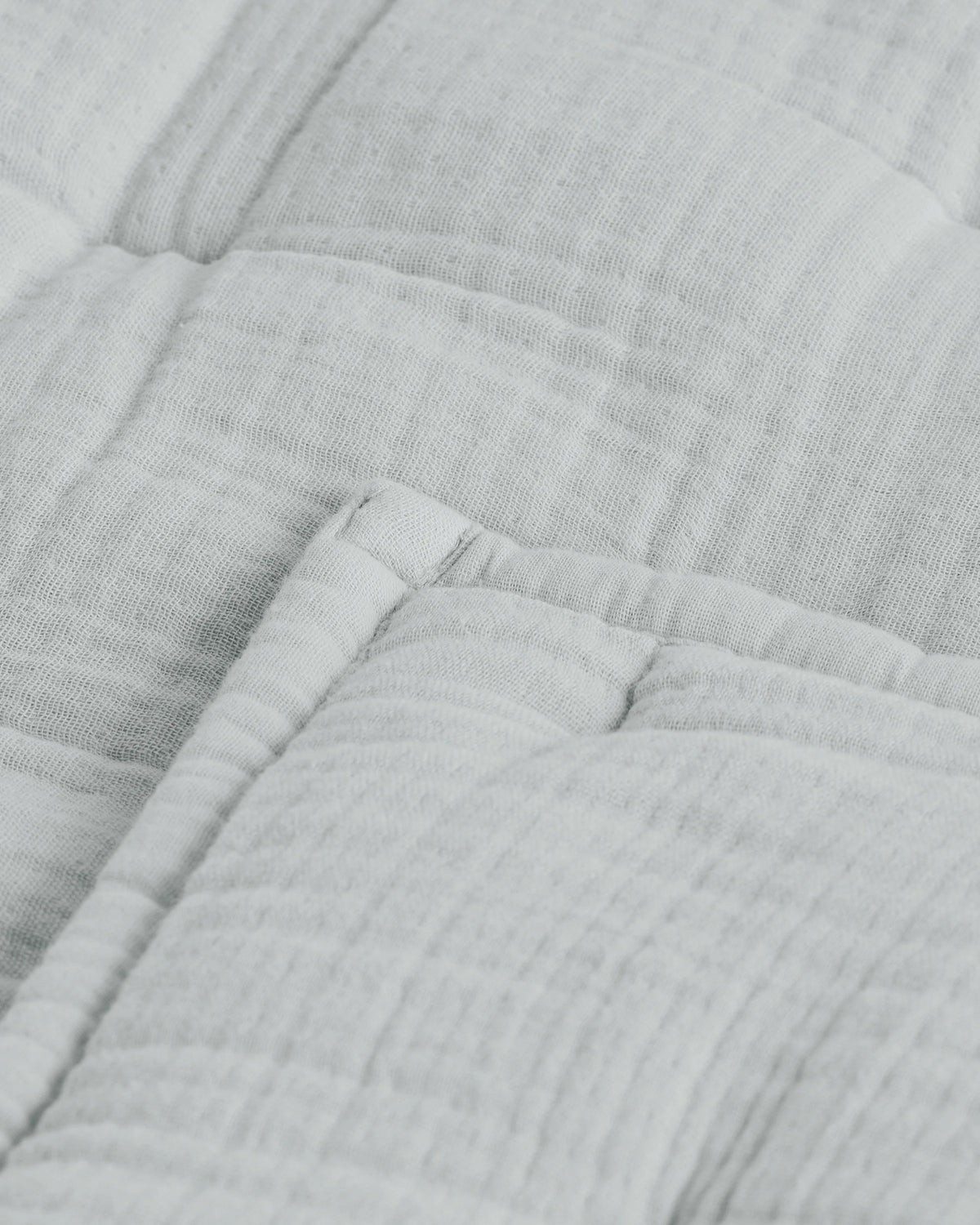 Organic Cotton Gauze Toddler Quilt - One Size / White