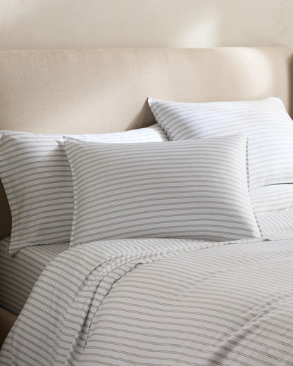 Bamboo Stripe Sham Set - Standard / Double Stripe Espresso