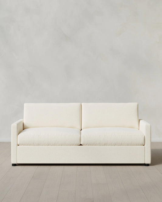 Brennan Sleeper Sofa in Performance Chenille Linen Blend - Queen / Snow