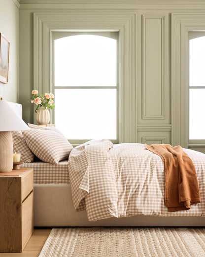 Organic Crisp Percale Duvet Cover - Twin / Ivory