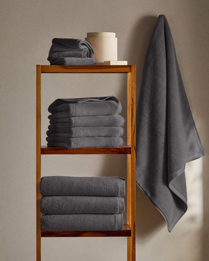 Plush Organic Turkish Cotton Hand Towel (Set of 2) - One Size / White