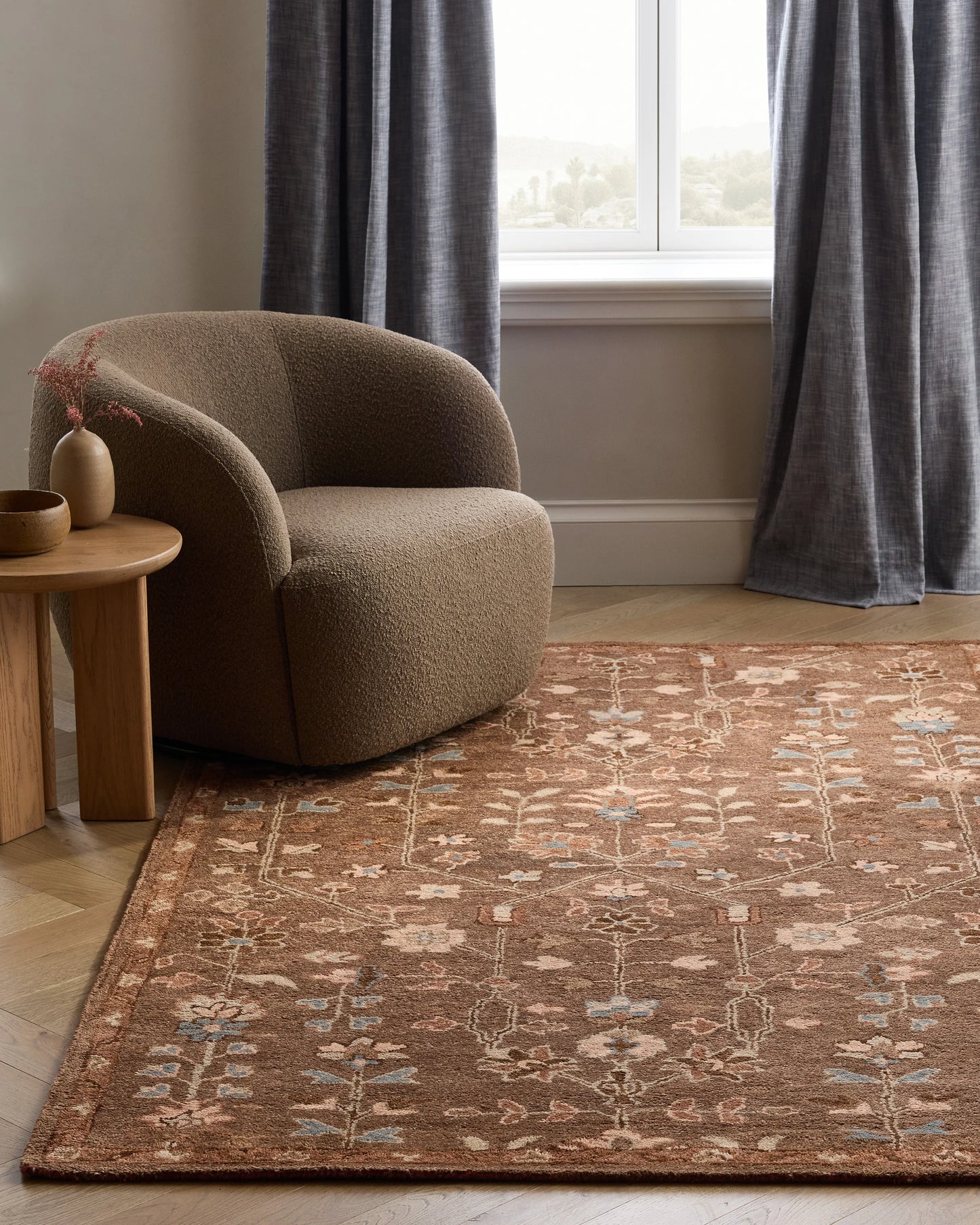 Willow Wool Rug - 5' x 8' / Brown