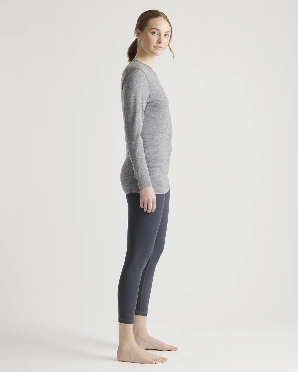 100% Merino Wool All-Season Long Sleeve Base Layer - XS / Black
