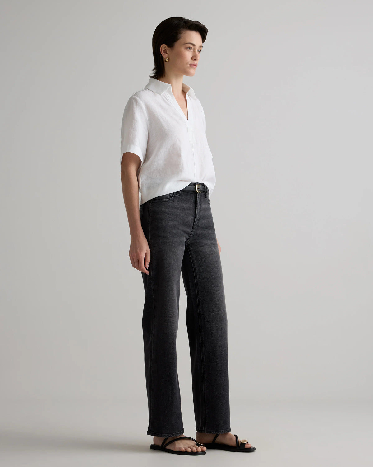 Bella Stretch Relaxed Straight Jeans - 24 / Atlantic Blue
