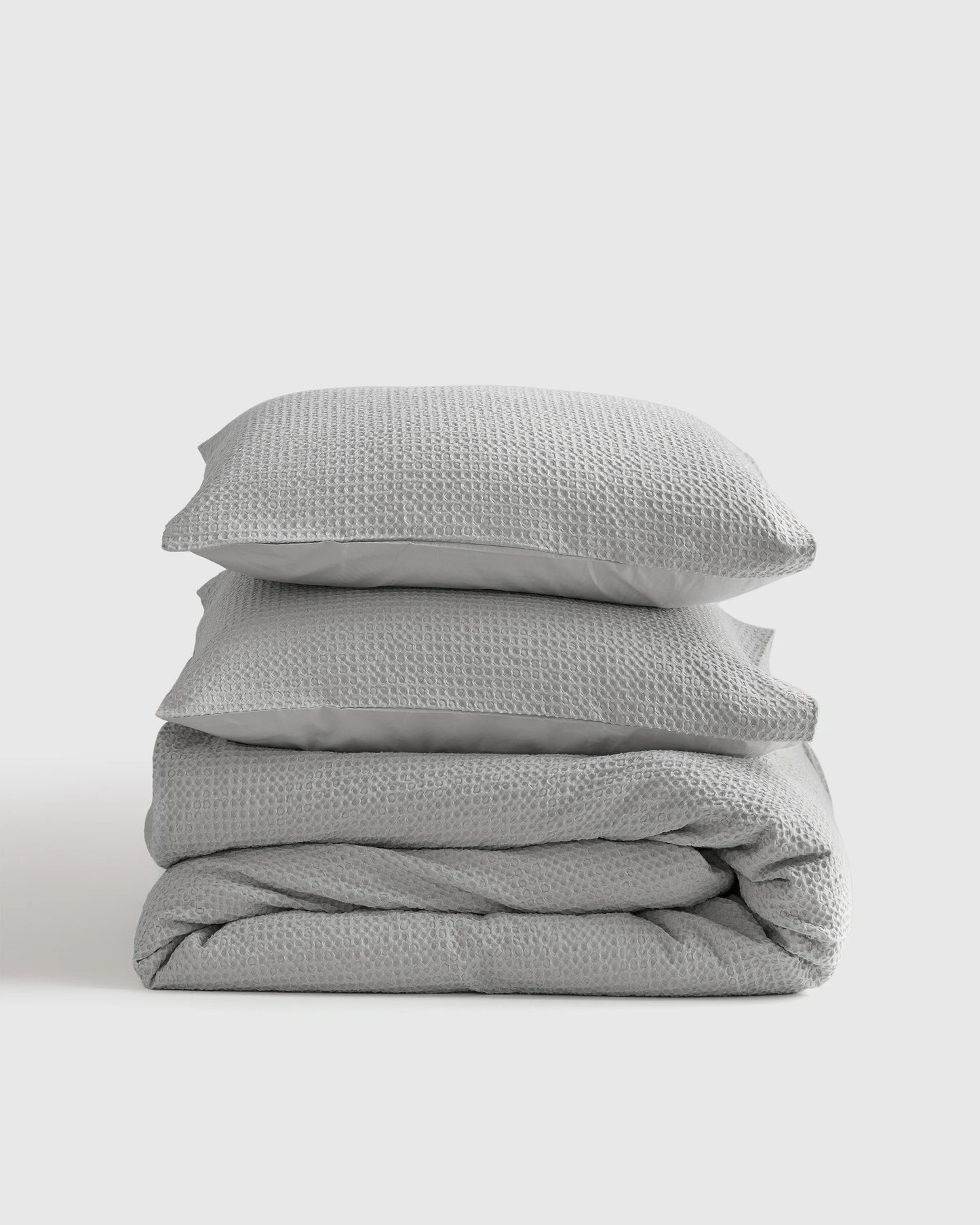Organic Luxe Honeycomb Duvet Cover Set - Twin / Mineral