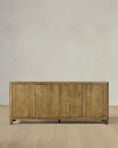 Rustic Oak Sideboard - One Size / Natural