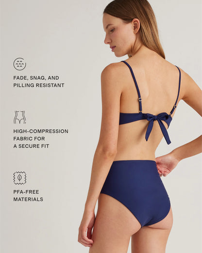 Italian High-Rise Bikini Bottom - XS / Black