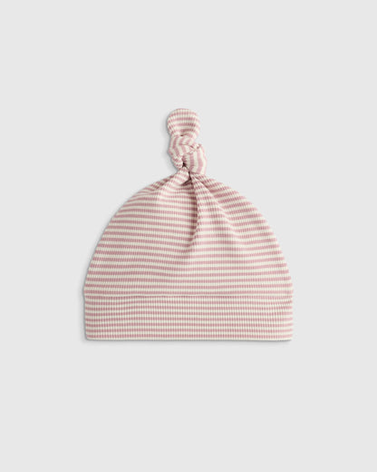 Softest Rib Hat (2-Pack) - 0-6M / Ivory/Grey Stripe