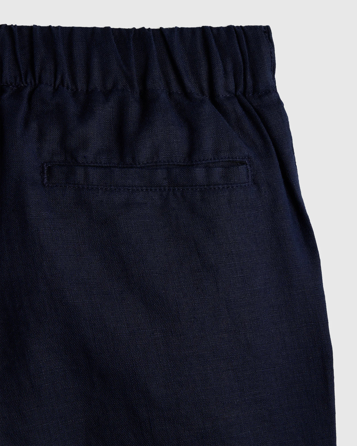 100% European Linen Pull-On Shorts - 6 / Blue Pinstripe