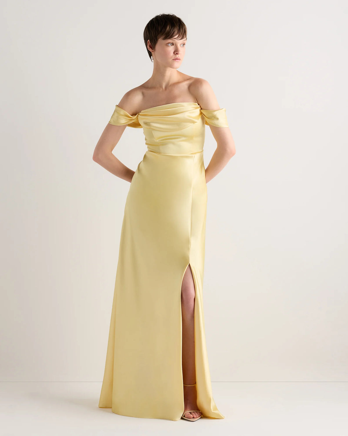 Aurora Stretch Satin Convertible Dress - 0 / Garden Sage Green